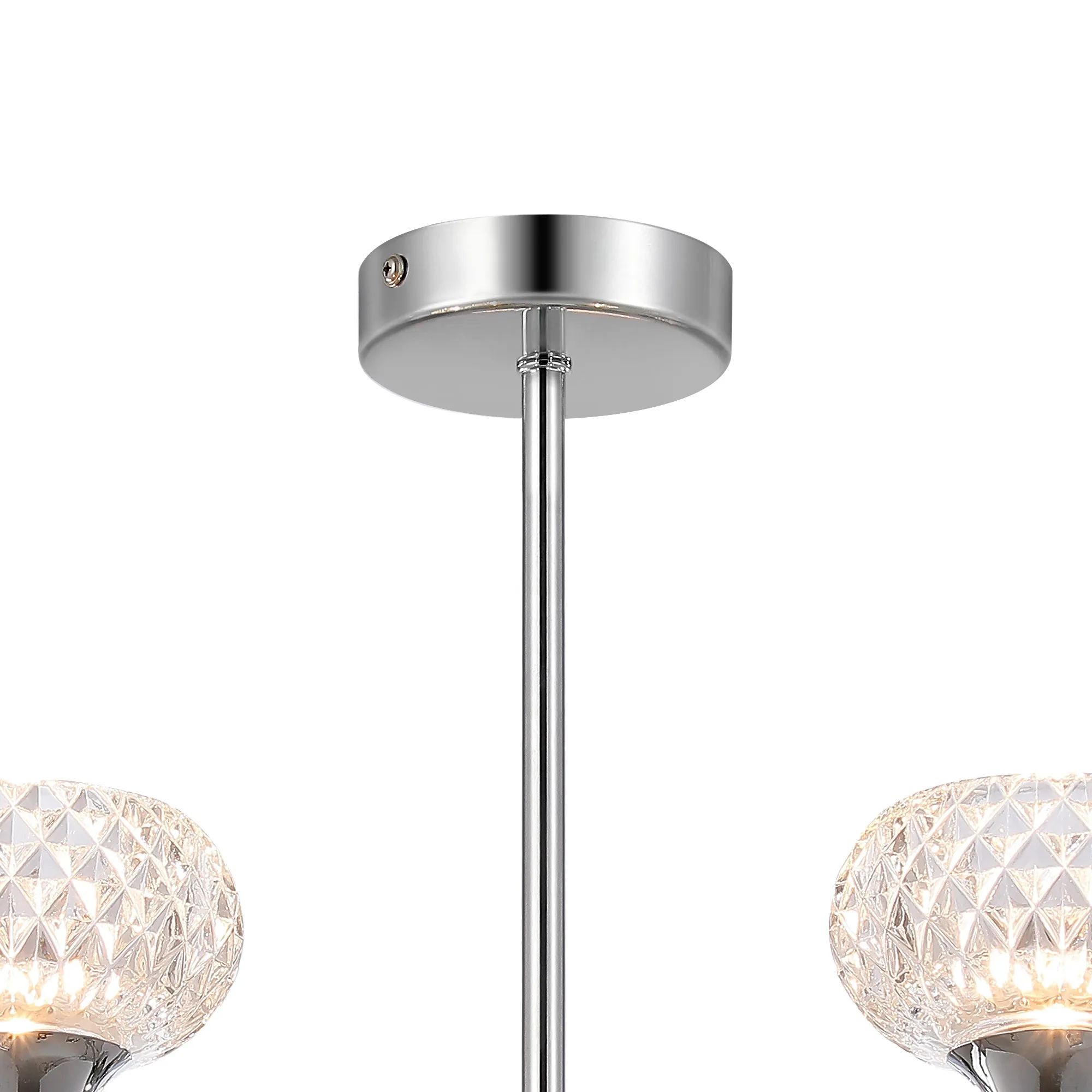 Aria Glass Fixed Pendant 5 Light IP44 Polished Chrome D0847CH  Deco Aria